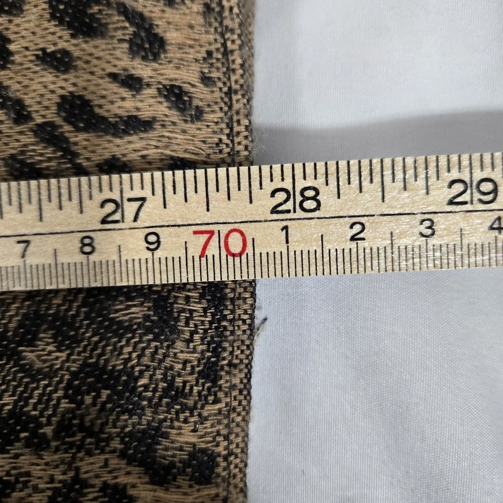 Unbranded Animal Print Shawl with Fring Neckline